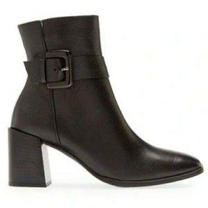 $500 Paul Green Nirvana Bootie Womens Sz 8.5 Buckle Black Leather NEW